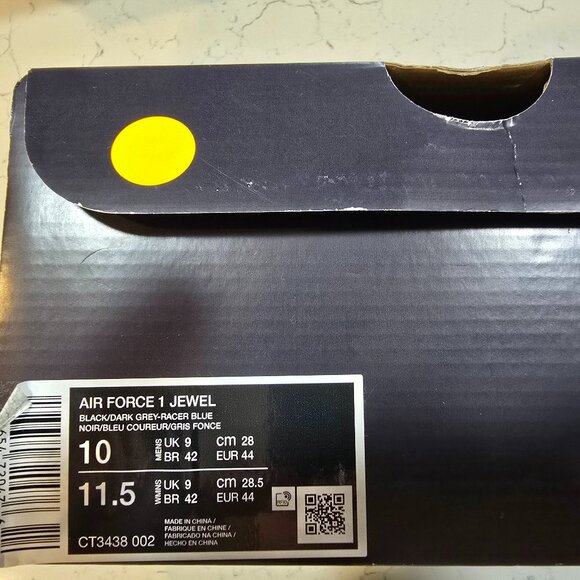 Nike Air Force 1 Jewel Low Black MENS SIZE 10 NEW CT3438-002 SHOES SNEAKERS - Picture 8 of 14